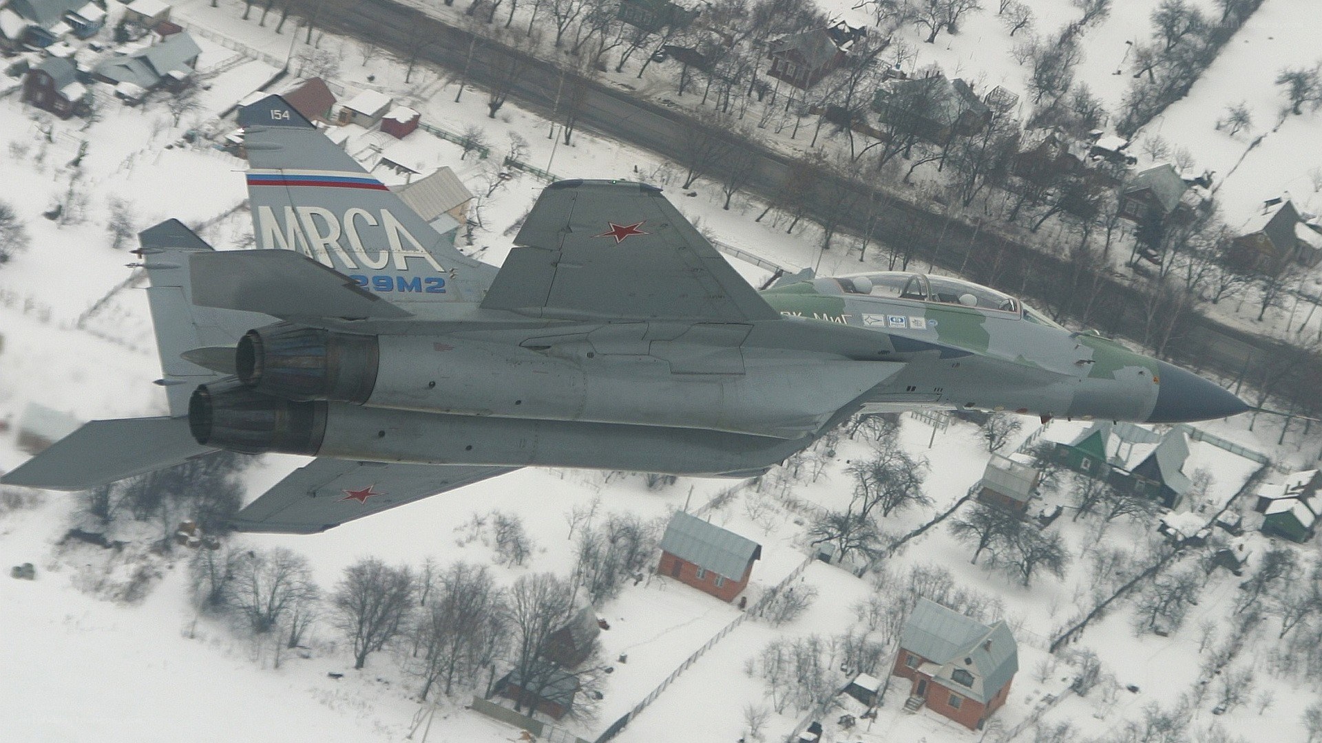 MiG-29 fighter jet in flight