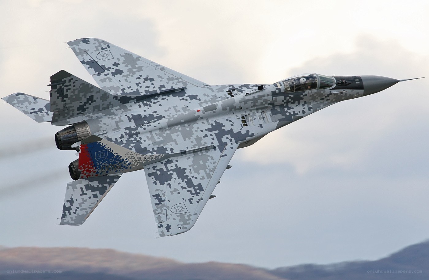 MiG-29 fighter jet in flight