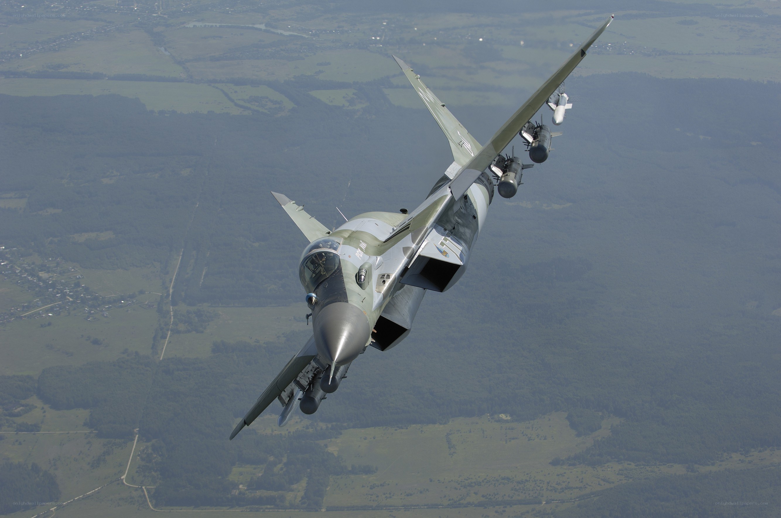 MiG-29 fighter jet in flight
