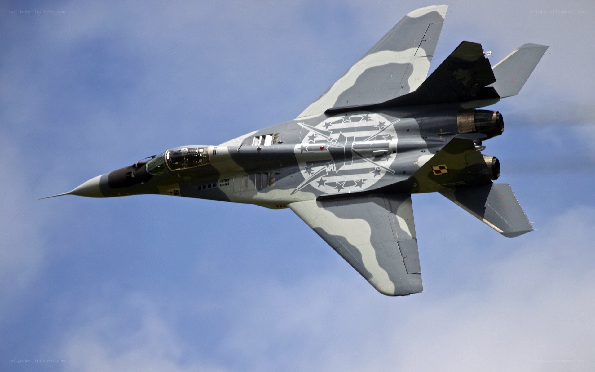 MiG-29 fighter jet in flight