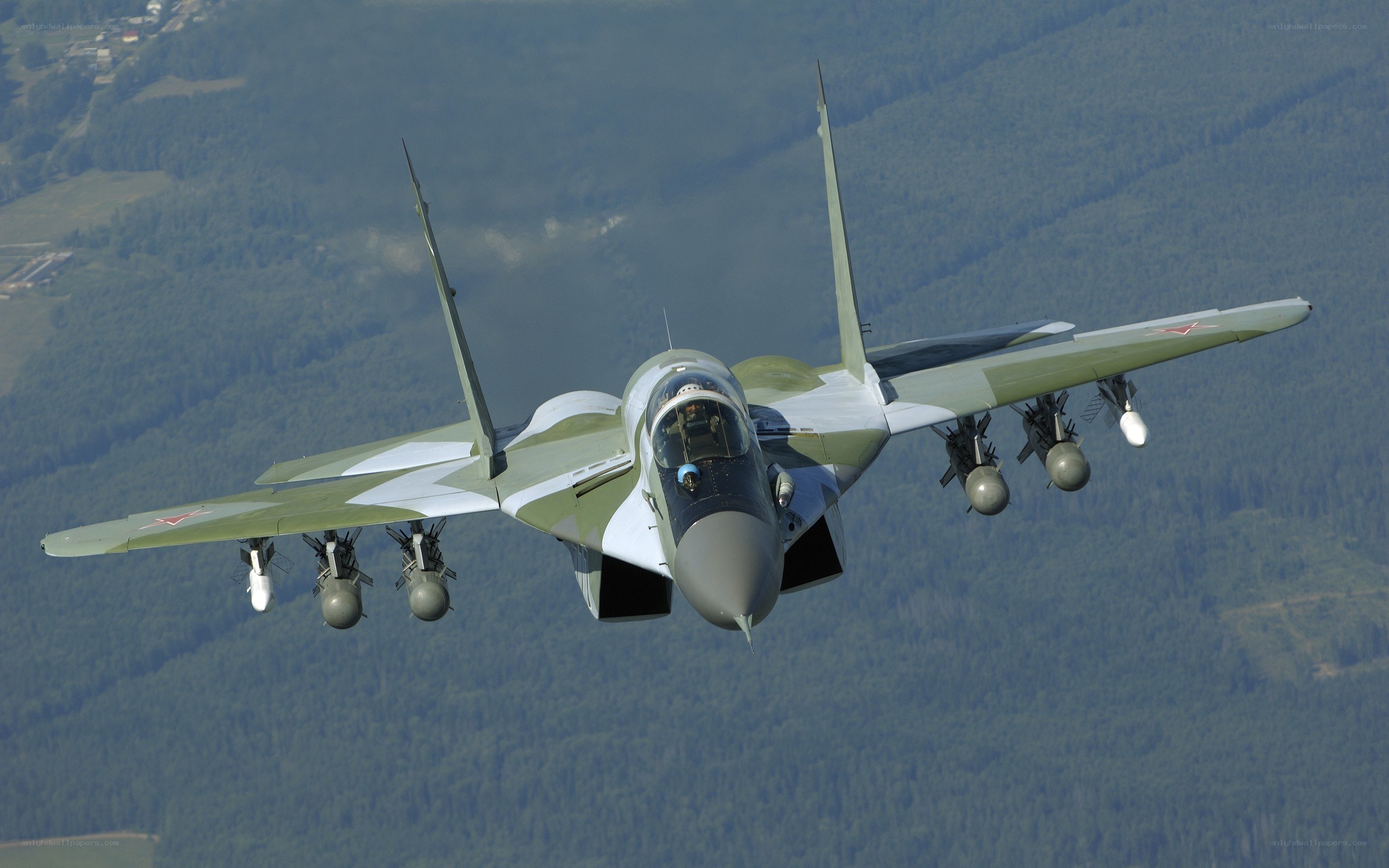MiG-29 fighter jet in flight