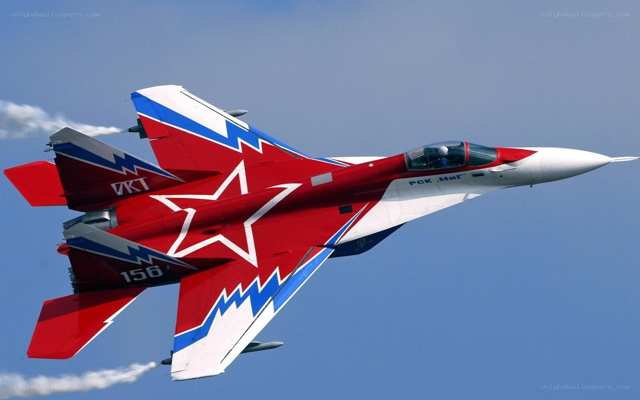 MiG-29 fighter jet in flight