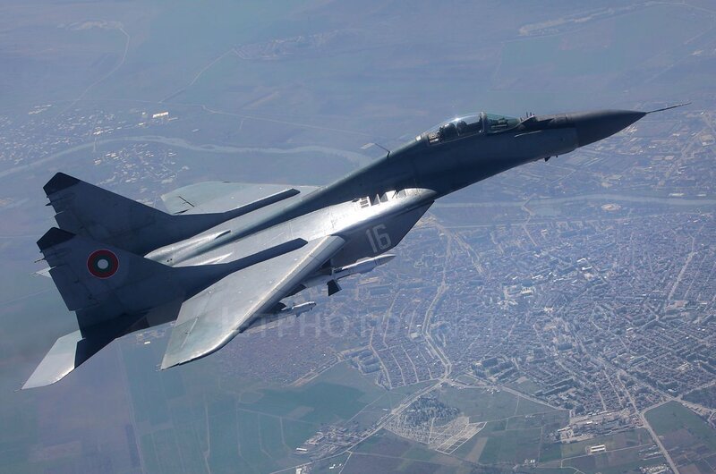 MiG-29 fighter jet in flight