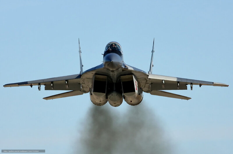 MiG-29 fighter jet in flight