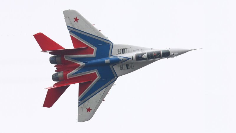 MiG-29 fighter jet in flight