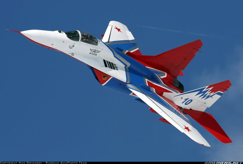 MiG-29 fighter jet in flight