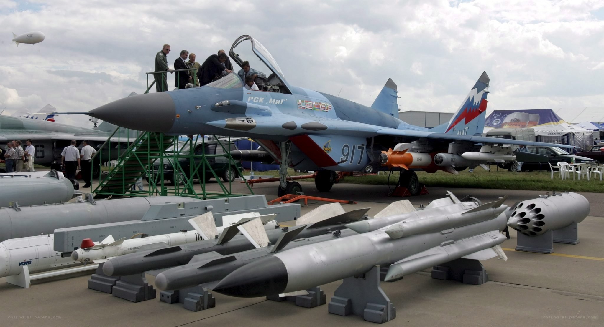 MiG-29 fighter jet on display