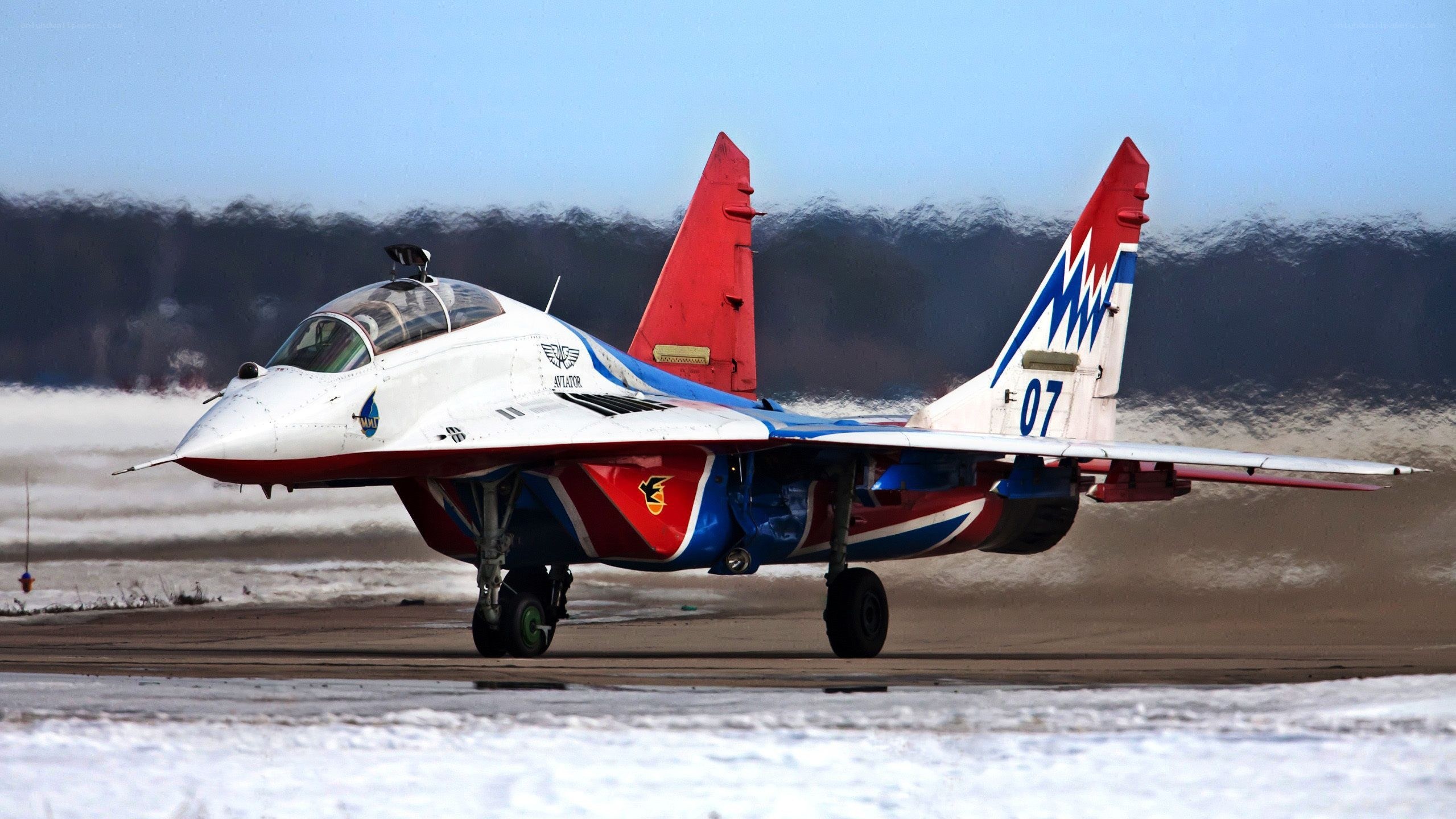 MiG-29 fighter jet on runway