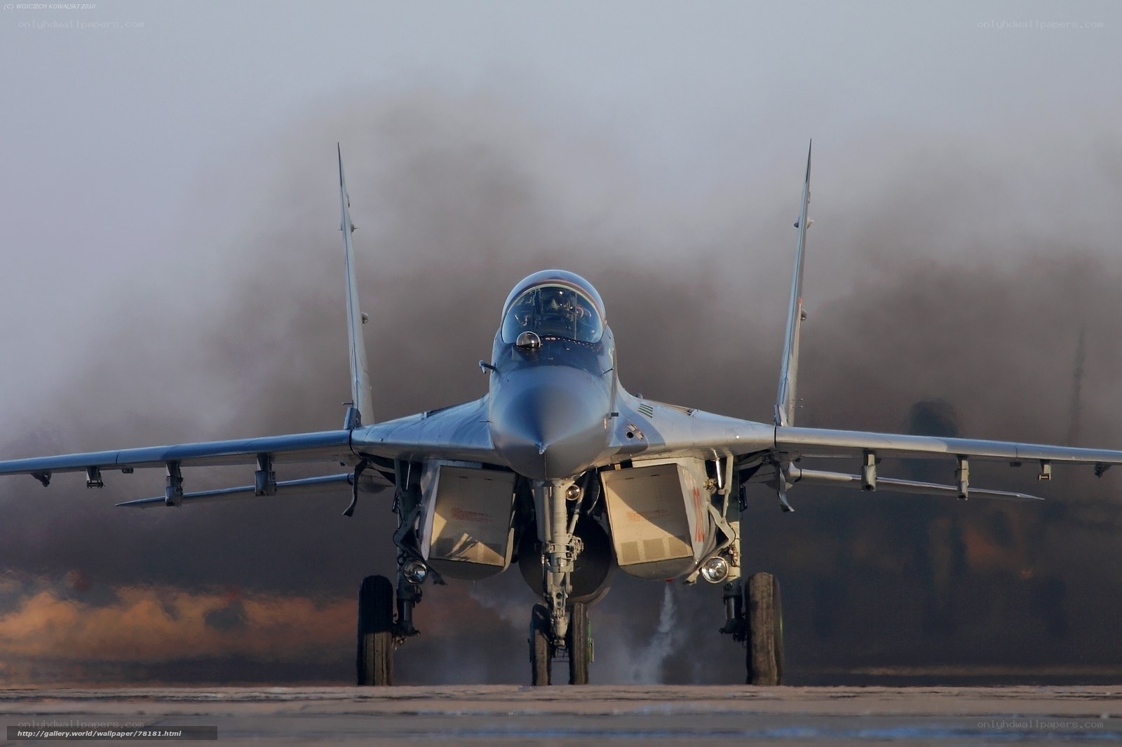 MiG-29 fighter jet on runway