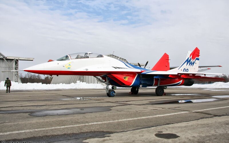 MiG-29 fighter jet on tarmac