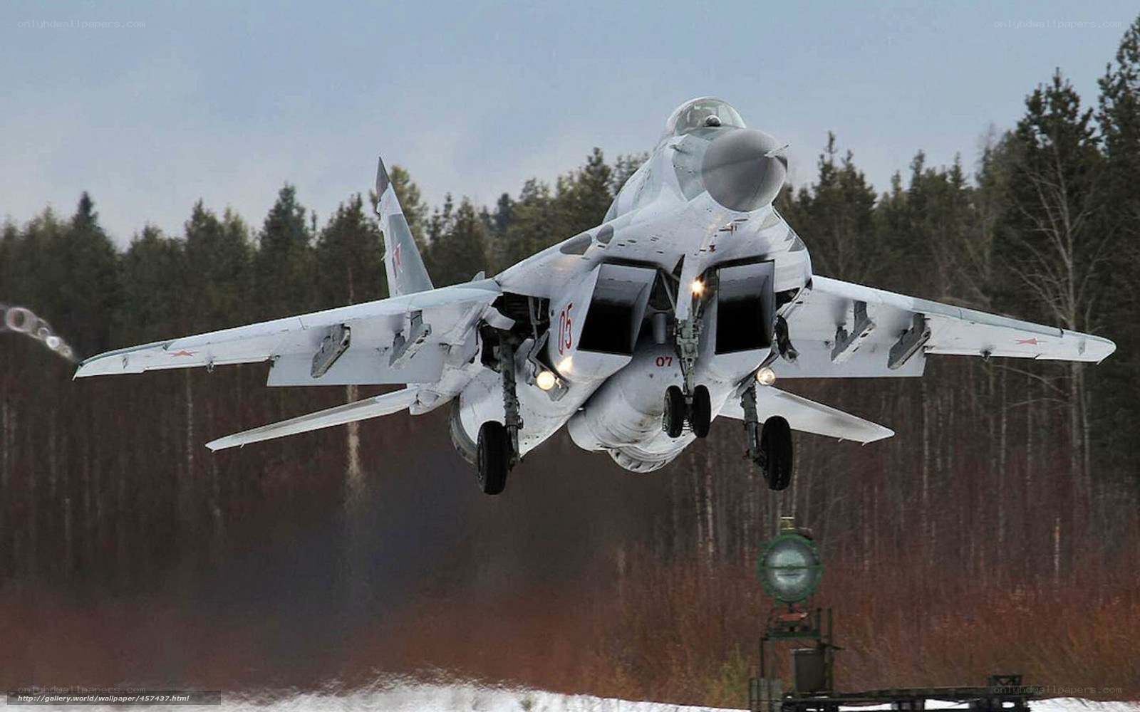 MiG-29 fighter jet taking off