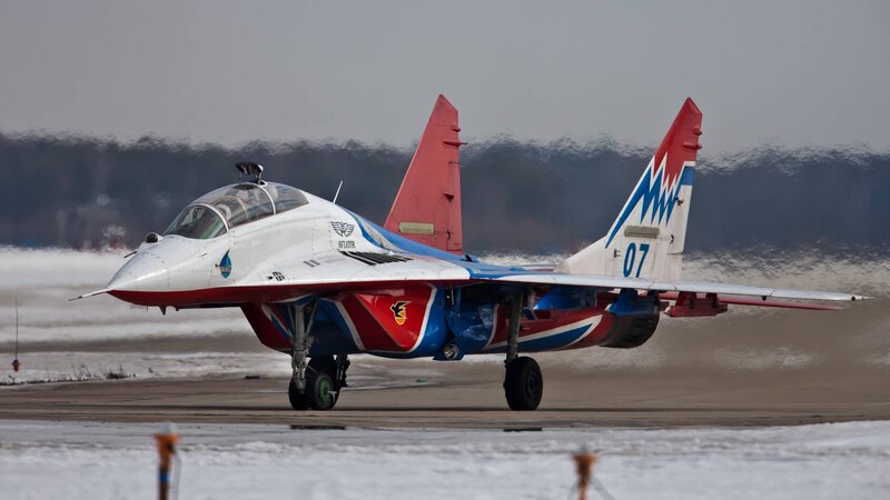 MiG-29 Fighter Jet — White, Cold