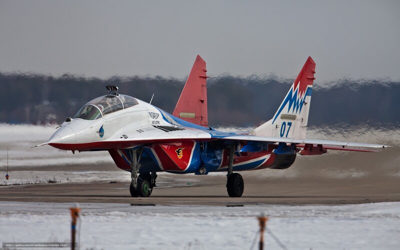 MiG-29 Fighter Jet — White, Cold, Winter