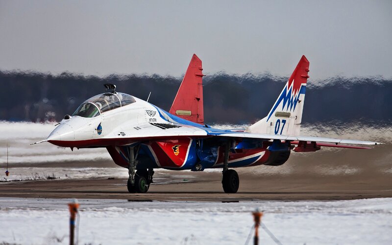 MiG-29 Fighter Jet — White