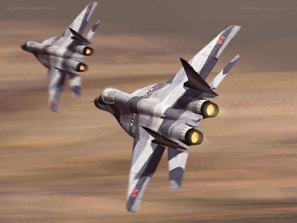 MiG-29 fighter jets in flight