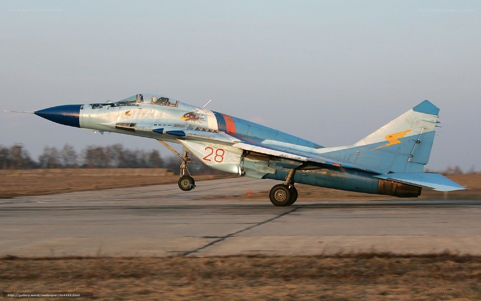 MiG-29 jet on runway