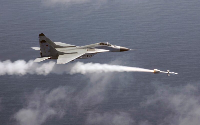 MiG-29 launching missile