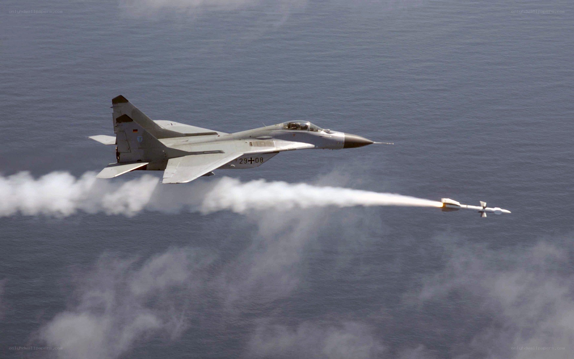 MiG-29 launching missile