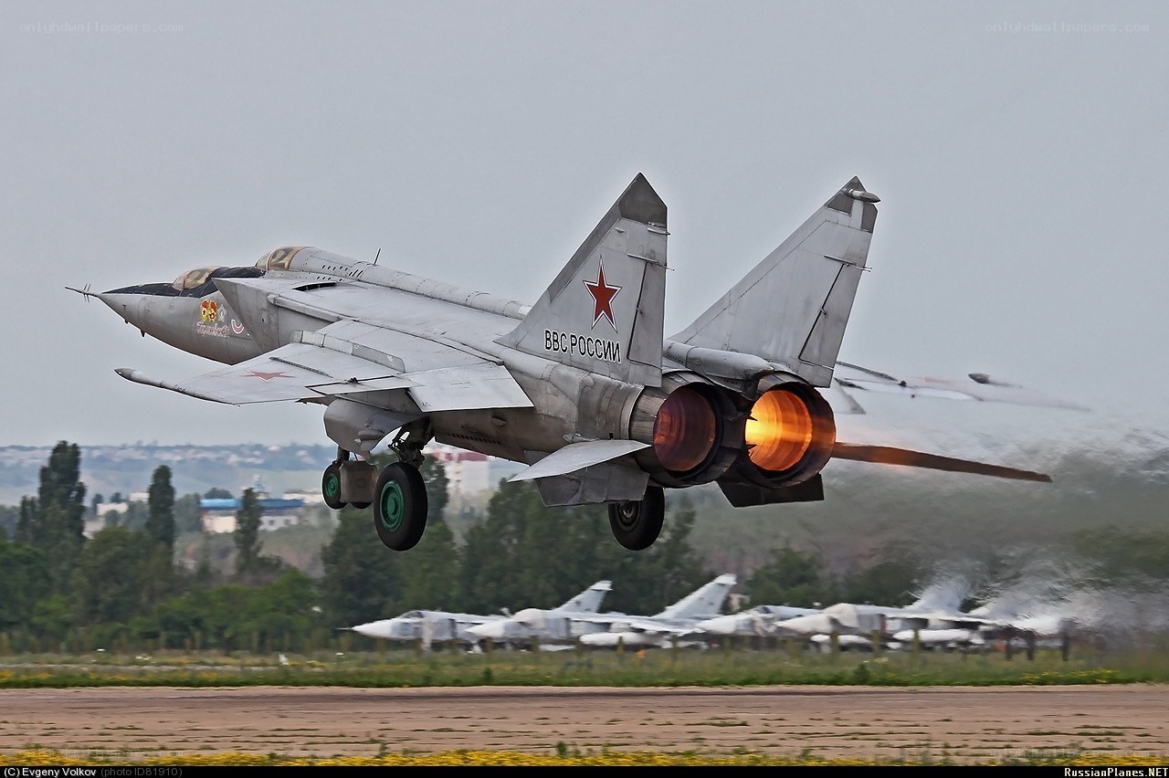 MiG-29 taking off with afterburners