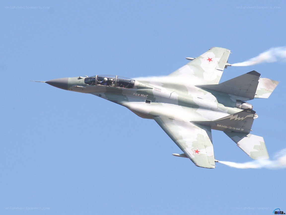 MiG-29M2 fighter jet in flight