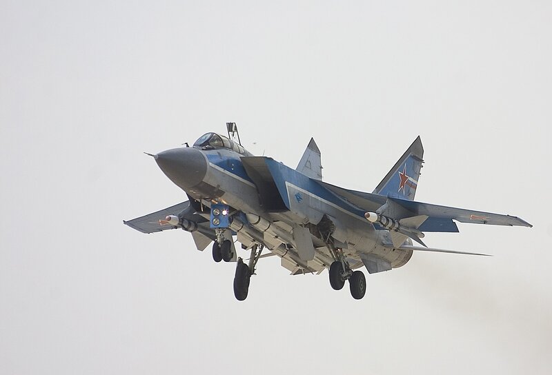 Mig-31 Fighter Jet — Blue, Dynamic, Photograph
