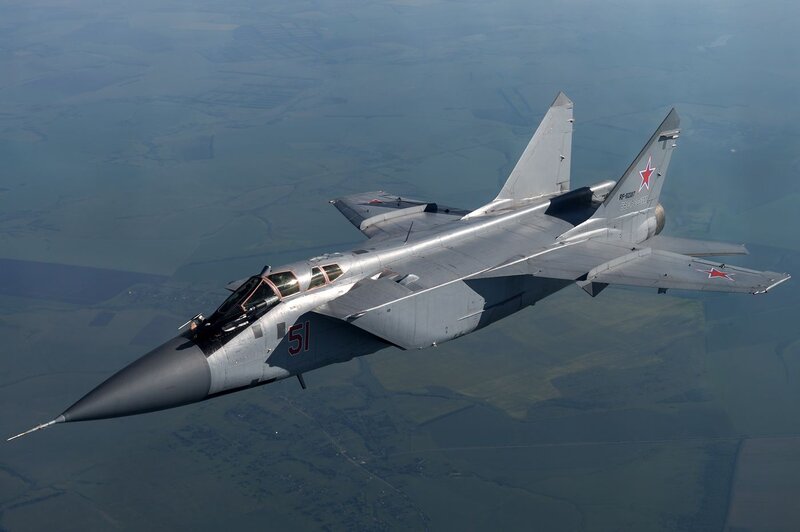 MiG-31 Fighter Jet — Gray, Aerial