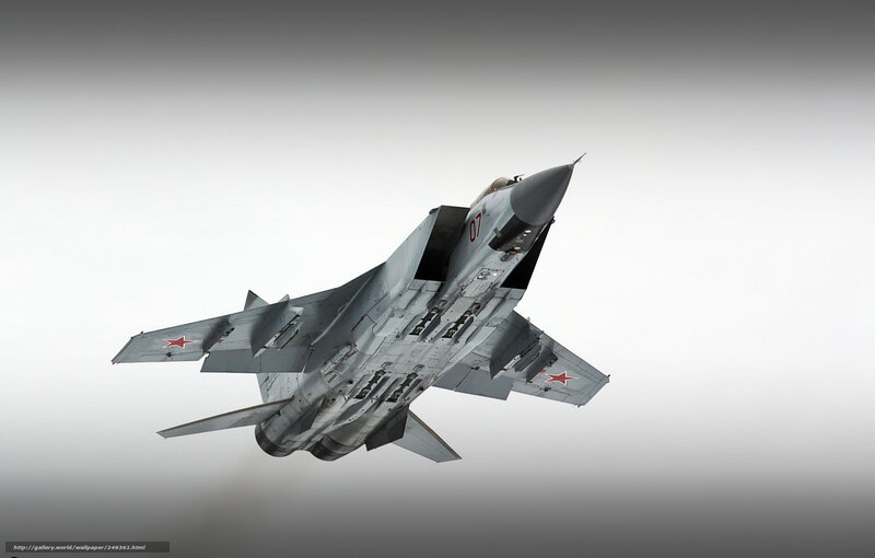 Mig-31 Fighter Jet — Gray, Dramatic, Photograph