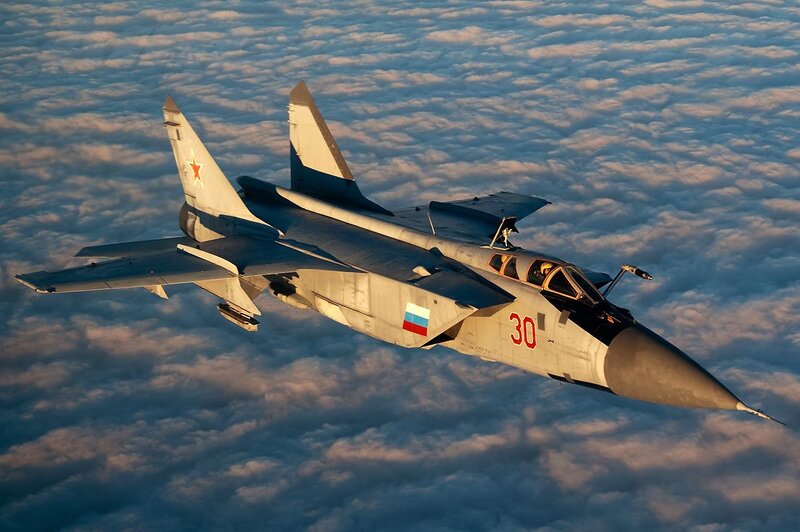 Mig-31 Fighter Jet — Gray, Dramatic
