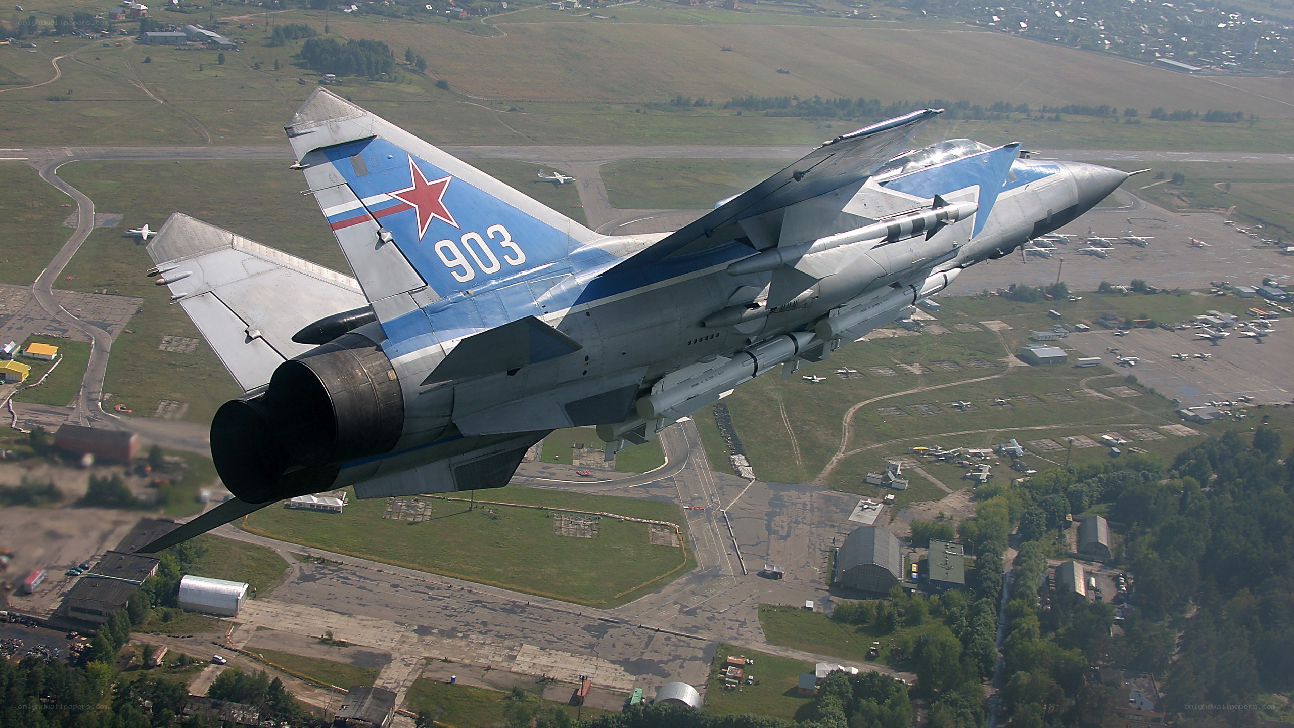 MiG-31 fighter jet in flight