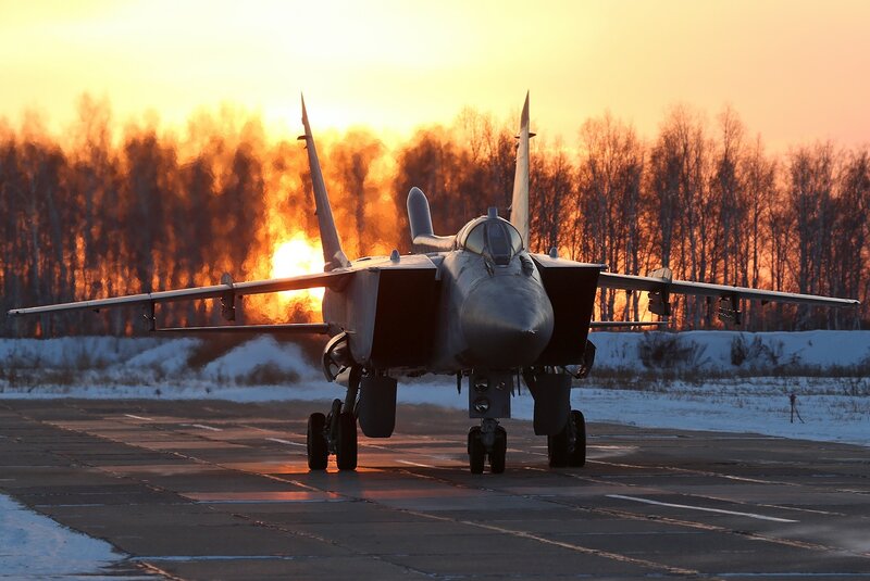 Mig-31 Fighter Jet — Orange