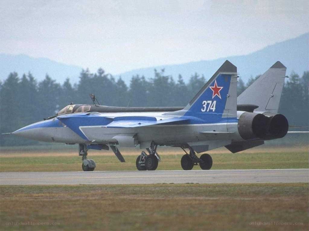 MiG-31 on a runway