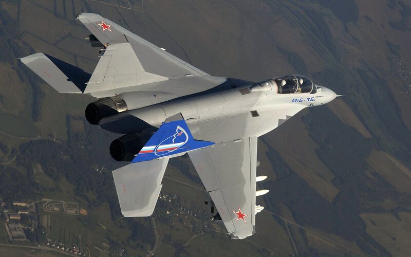MiG-35 Fighter Jet — Gray, Aerial