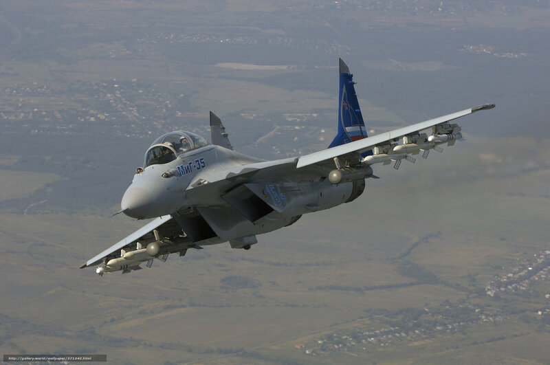MiG-35 Fighter Jet — Gray, Dynamic, Afternoon, Photograph