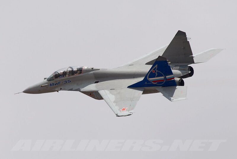 MiG-35 Fighter Jet — Gray, Dynamic, Photograph, Aircraft, Sky