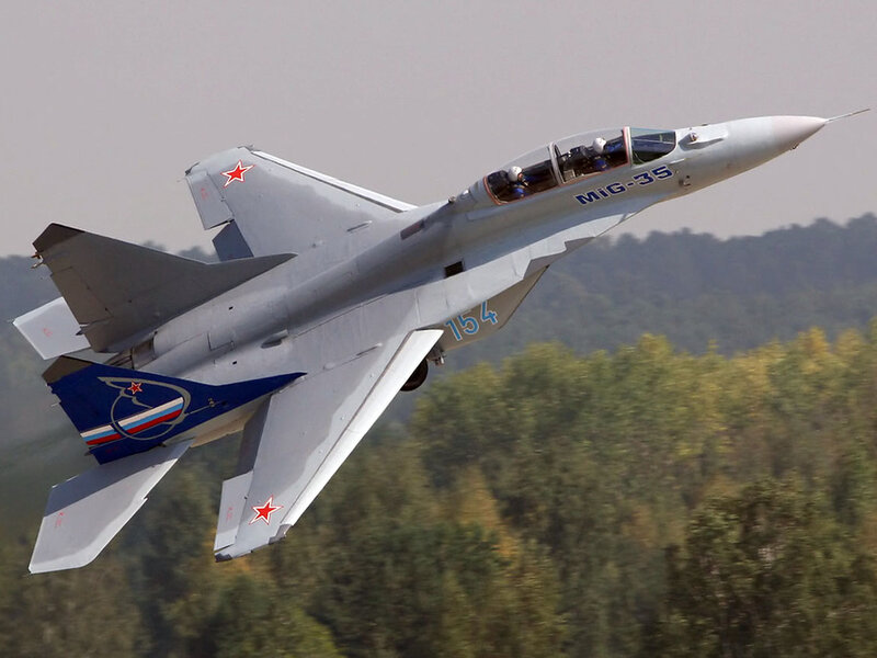 MiG-35 Fighter Jet — Gray, Dynamic, Photograph, Aircraft