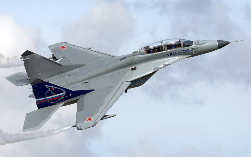 MiG-35 Fighter Jet — Gray, Dynamic, Photograph