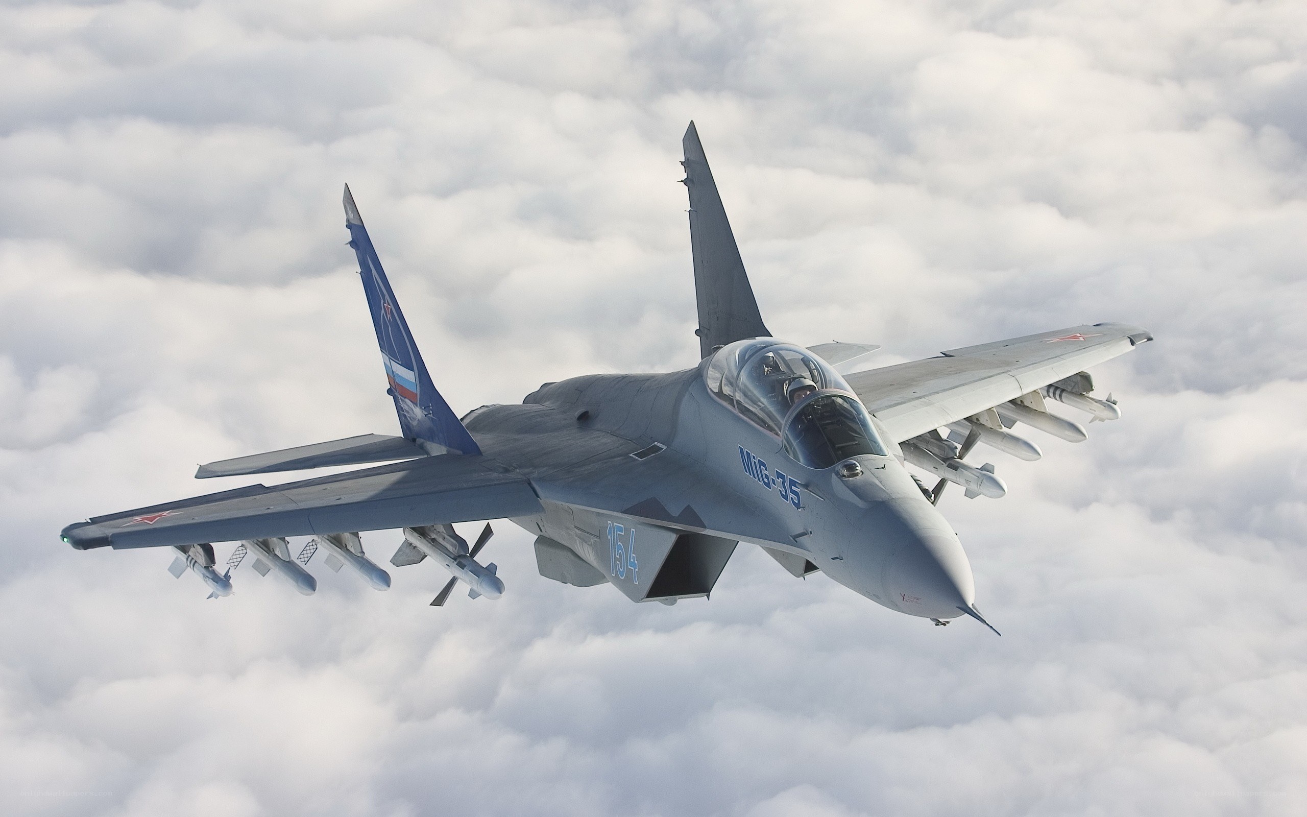 MiG-35 fighter jet in flight