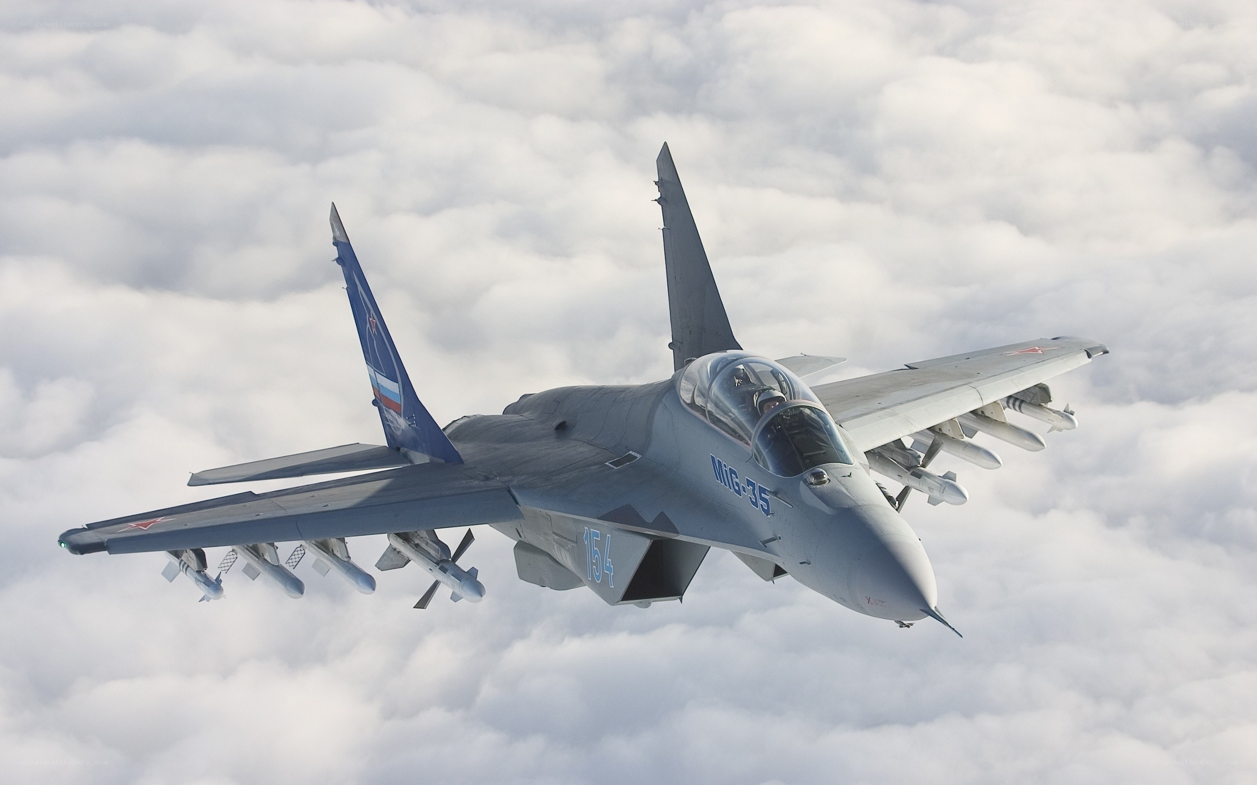 MiG-35 fighter jet in flight