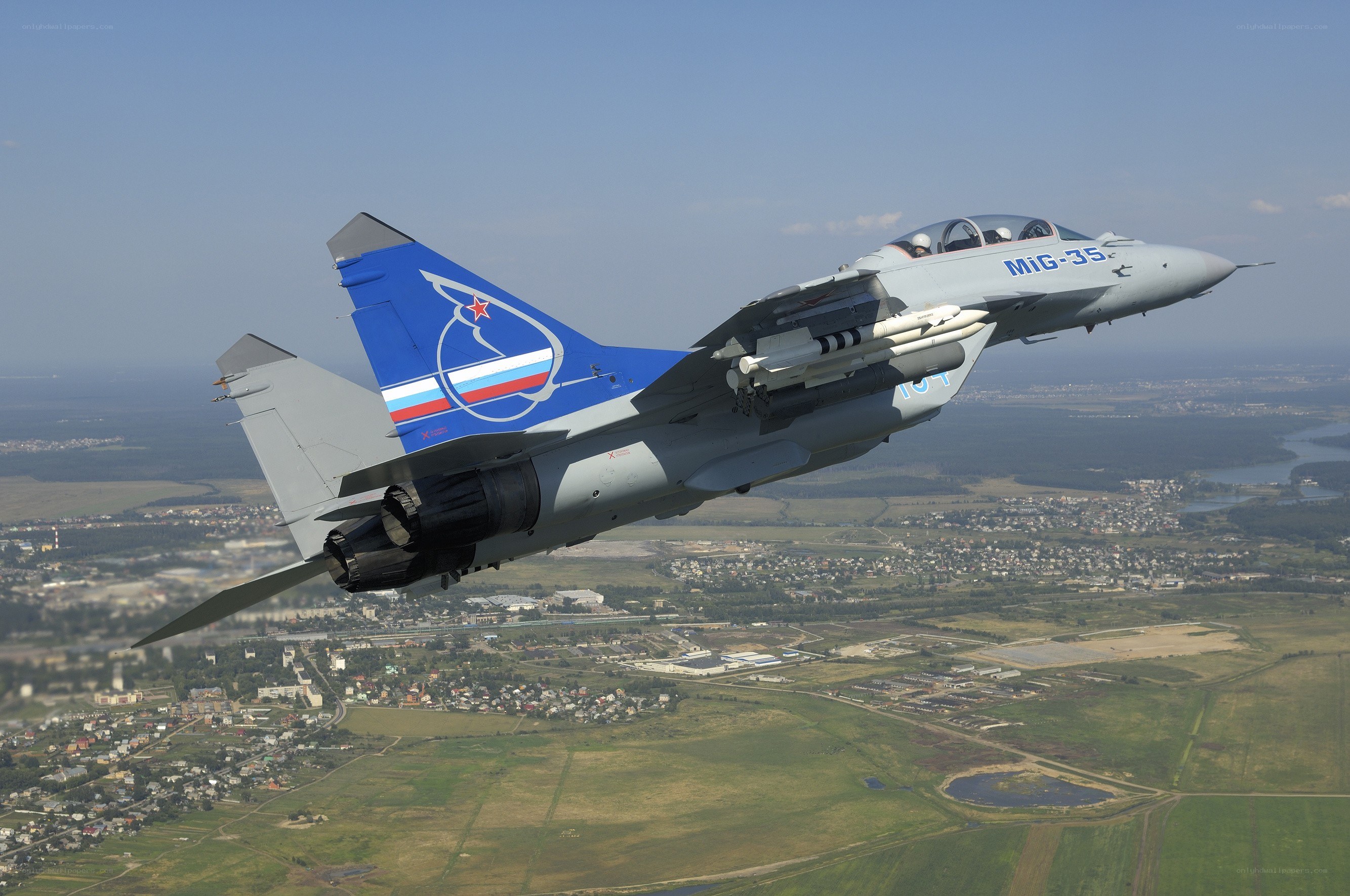 MiG-35 fighter jet in flight