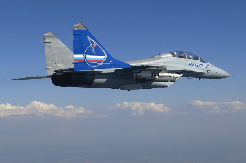 MiG-35 fighter jet in flight