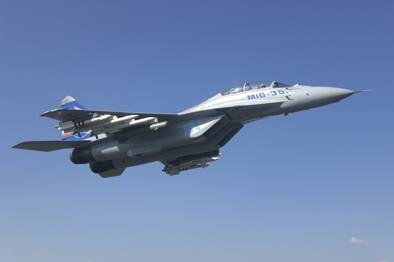 MiG-35 fighter jet in flight