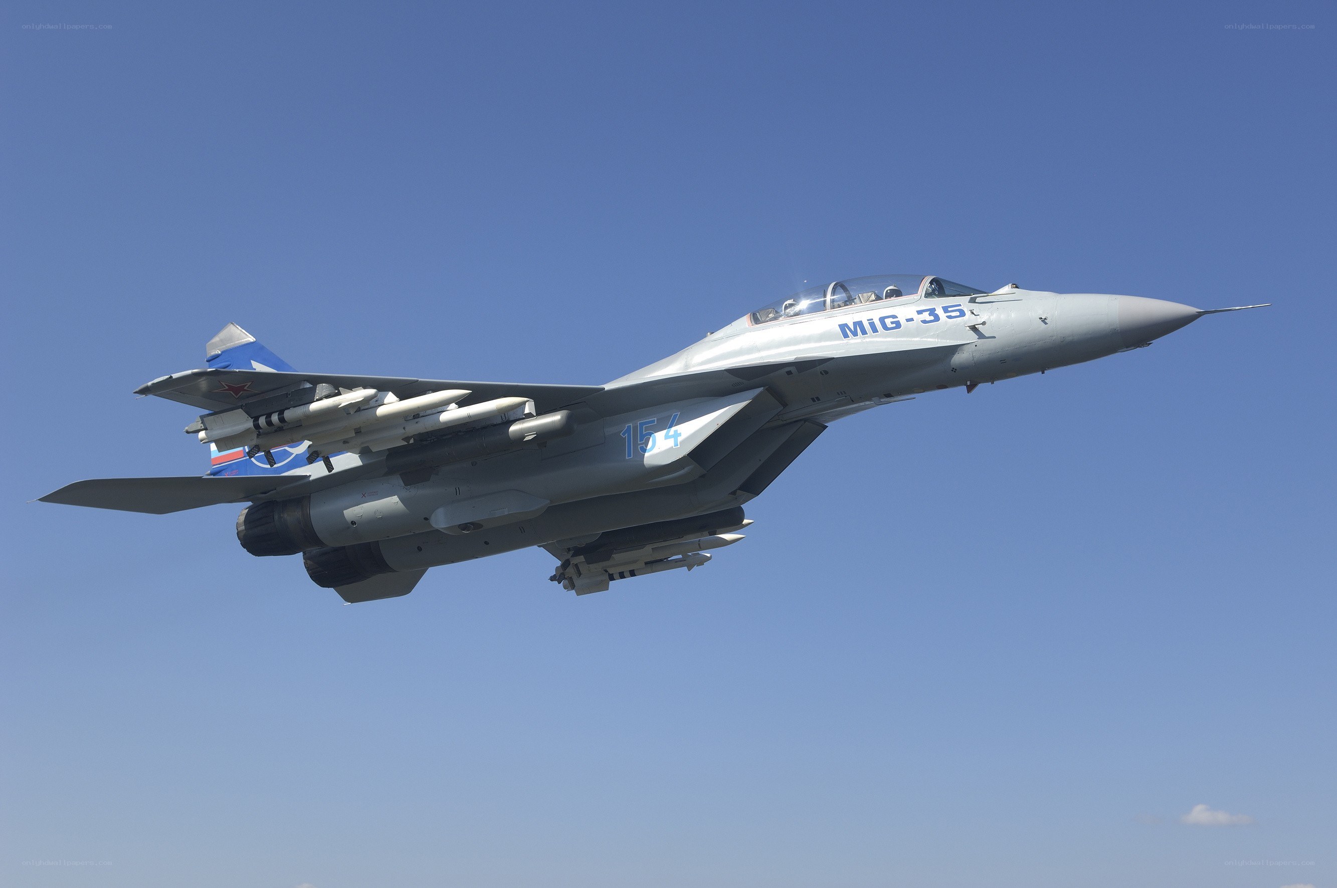 MiG-35 fighter jet in flight