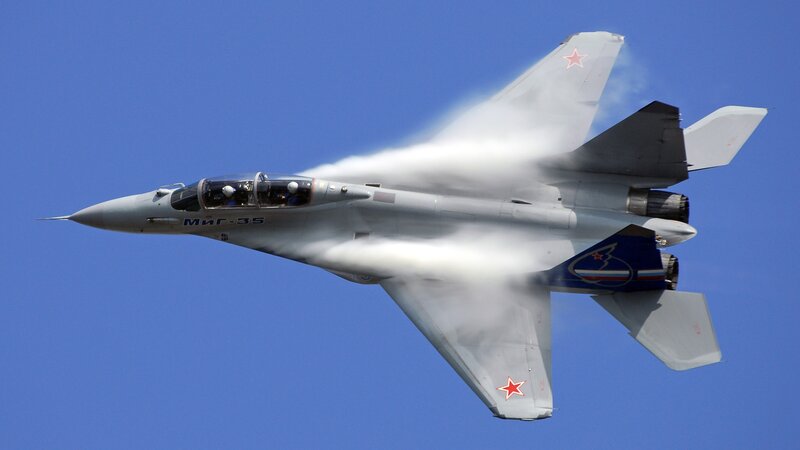 MiG-35 fighter jet in flight