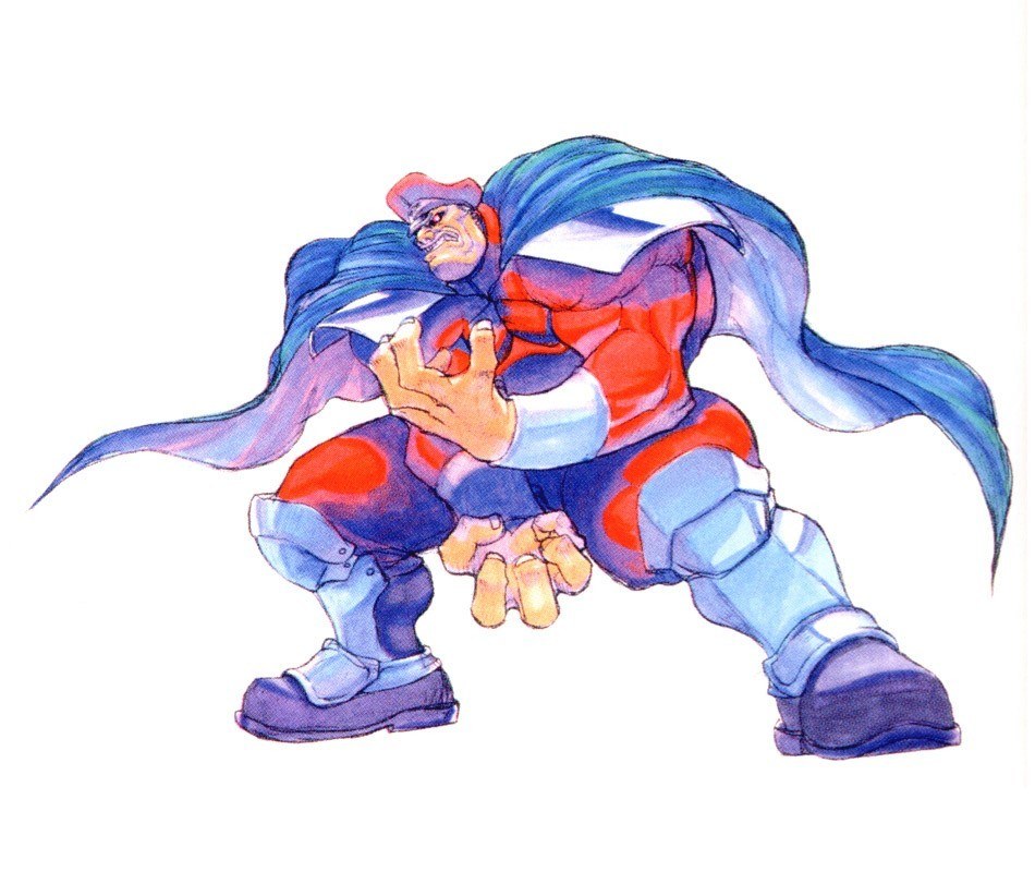Mighty character in red and blue