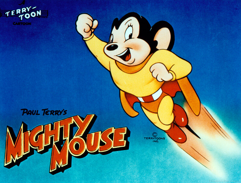 Mighty Mouse cartoon poster