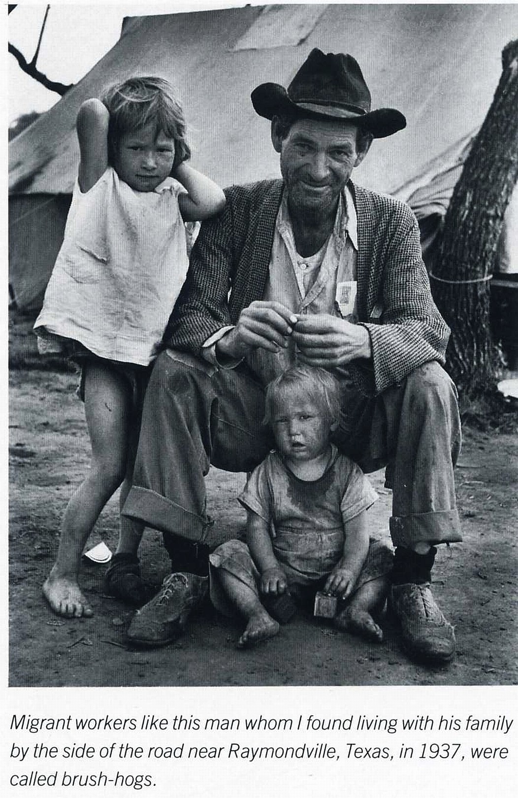 Migrant worker family portrait