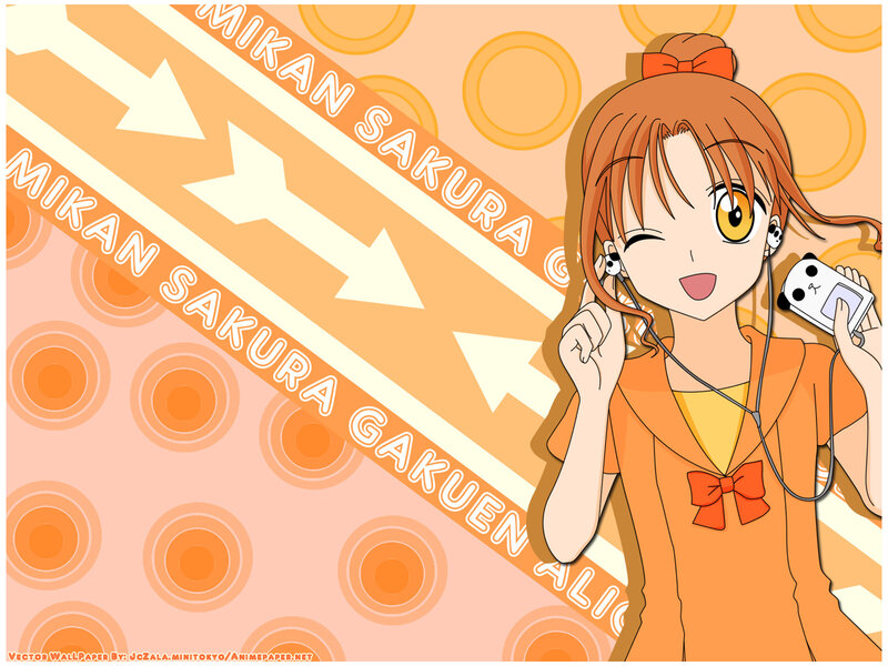 Mikan Sakura listening to music