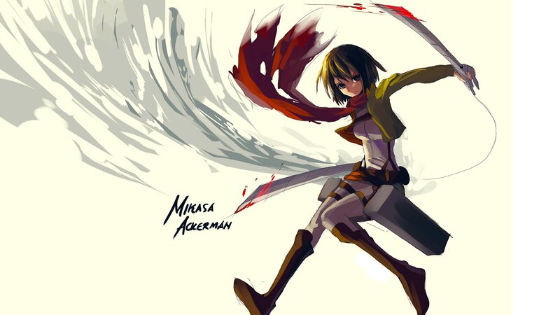 Mikasa Ackerman in action