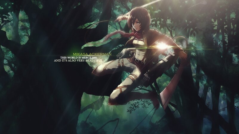 Mikasa Ackerman in Forest