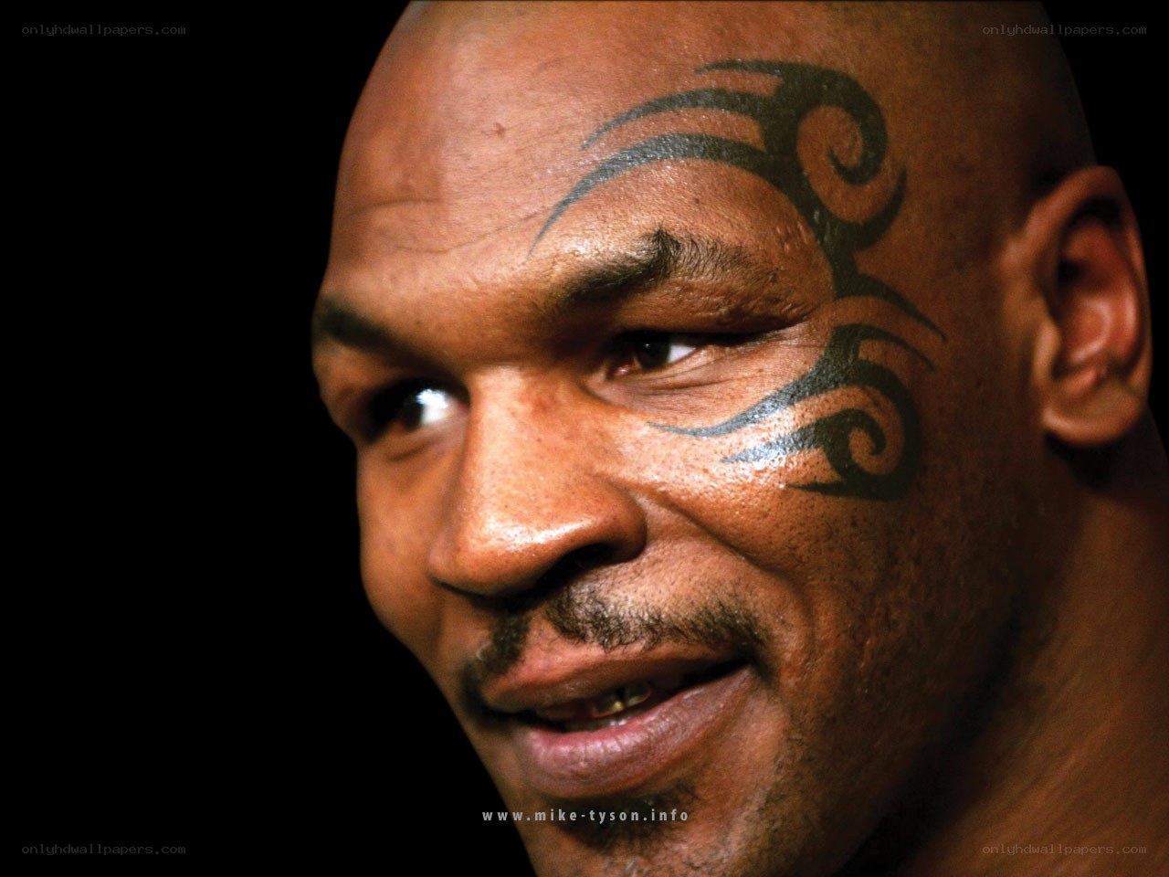 Mike Tyson with face tattoo